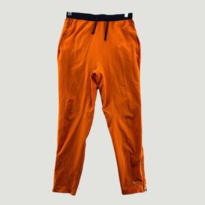 Nike Dri-Fit Running Pants Orange Athletic Track Joggers Womens Large